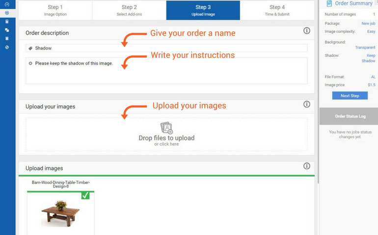 Screenshot of How to upload image on ImageEditing