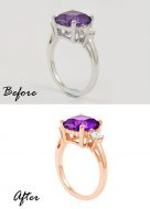 Woman ring before and after Image Editing sample