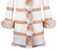 woman fur jacket masking by image editing