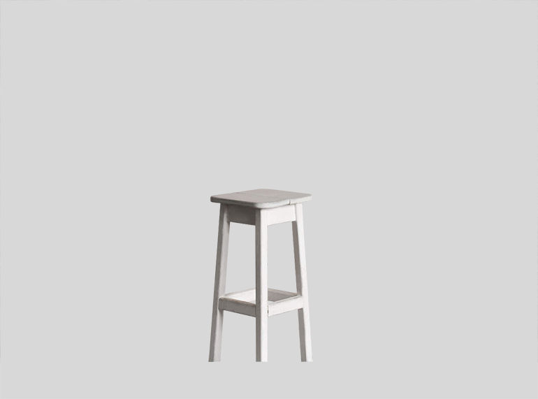 An Image of a White Stool