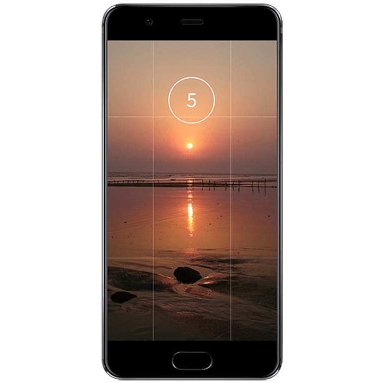 Taking the Picture of a Sunset Using Smartphone's Timer Option