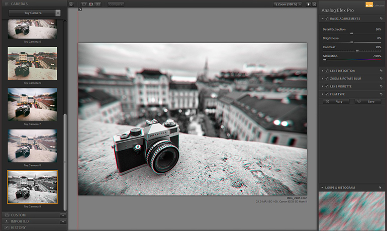 An Image of an Old DSLR Camera on a Rooftop