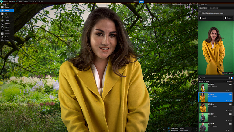 A Female Girl in front of Trees in PhotoKey 8 Pro Homepage