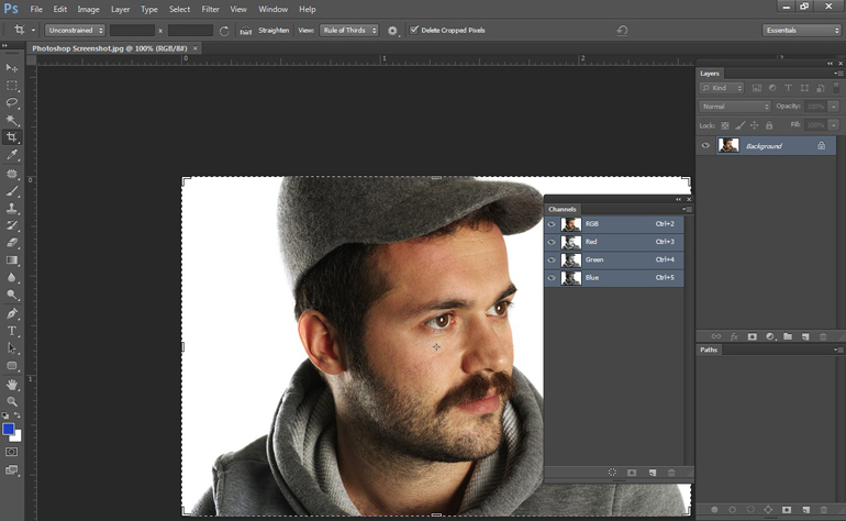 Male Model in Photoshop