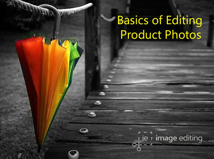 A colorful umbrella in a black white backdrop image edited by imageediting