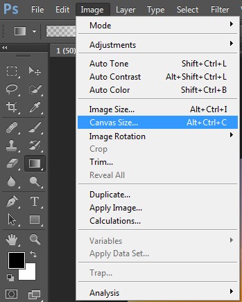 Selecting Canvas size from Image