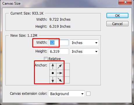 showing how width value changing the arrow sign have an effect