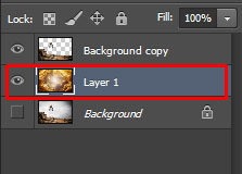 the New Layer is selected as in the middle