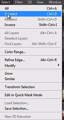 Choose Select menu- Deselect